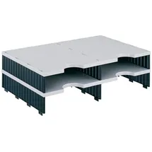 Styro Sortierstation Styrodoc grau/schwarz mit 4 Fächer