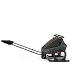 Qeridoo Fahrradanhänger Ski & Hike Set schwarz