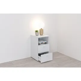 FMD Nachtschrank Suva 35 x 40 x 60 cm Weiß