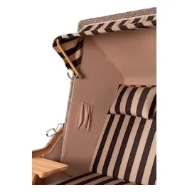 Mr. Deko bene living Strandkorb Komplettset Schaalsee Teak PE grau Modell 581