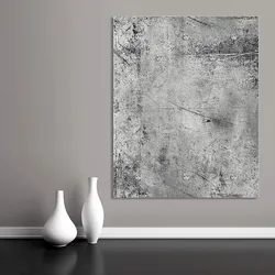 Garderobenleiste QUEENCE "Brushed Grey", grau, B:100cm H:120cm T:3cm, Garderobenhalter, Wand Garderobe, wischtechnik, Beton Optik, grau, platzsparend, modern