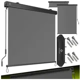 Kesser Senkrechtmarkise Außenrollo 200 x 250 cm Grau