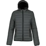 Kariban Leichte Damen Kapuzen Steppjacke Stepp-Jacke K6111 marl dark grey S