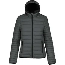 Kariban Leichte Damen Kapuzen Steppjacke Stepp-Jacke K6111 marl dark grey S