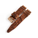 Vostok Europe Energia Rocket Lederarmband / 26 mm/Braun/Weiß EN-L-281-congac Brown-White