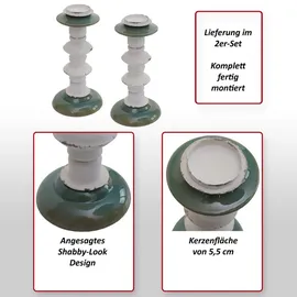 MCW Kerzenständer N36 Metall Weiß