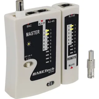 BASETECH Kabeltester BT-200 BT-200 Geeignet für RJ-45, RJ-11, BNC
