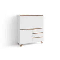 byLIVING Sekretär VALENTIN Breite 120 cm, weiß/Artisan Eiche Eiche-Optik