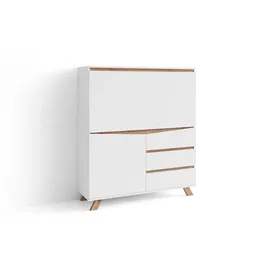 byLIVING Sekretär VALENTIN Breite 120 cm, weiß/Artisan Eiche Eiche-Optik