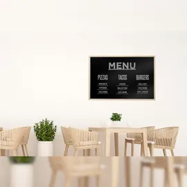 Bi-Office Kreidetafel mit Holzrahmen, schwarz