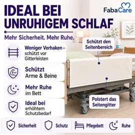 Careline Bettschutzgitter 1 St 76,5-86 cm Weiß