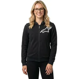 Alpinestars Stella Chrome V2 Sport Damen Motorrad Zip Hoodie Schwarz XS
