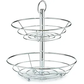Zeller Obstschale Silber 2-lagig