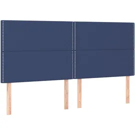 vidaXL Boxspringbett mit Matratze Blau 180x200 cm Stoff - Blau