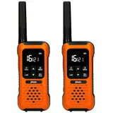 Alecto FR300OE - Robustes Funkgerät, Reichweite von bis zu 10 Kilometern, Orange/Schwarz