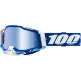 100% Racecraft 2, Crossbrille verspiegelt - Blau/Weiß/Hellblau Blau-Verspiegelt