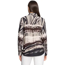 Betty Barclay Hemdbluse mit Schmucksteinen Beige/Schwarz 44