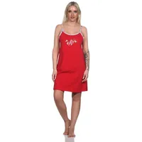 Normann Spaghetti-Träger Nachthemd - 79561 in rot | 44-46