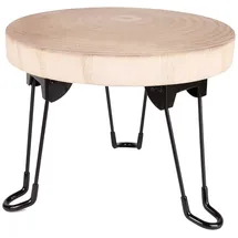 Mojawo Blumenhocker Beistelltisch Ø30 cm Braun