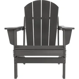 ASPERO Gartenstuhl Adirondack 75 x 75 x 83 cm grau