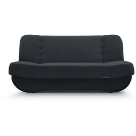 mb-moebel Sofa mit Schlaffunktion und Bettkasten, Kippsofa Schlafsofa Clic-Clack Couch für Wohnzimmer Federkern Sofagarnitur Polstersofa 192x90x87 cm - PAFOS (Anthrazit - Soro 100)