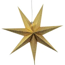 Best Season Star Trading, Weihnachtsbeleuchtung, Papierstern Dot 70', gold, 231-53