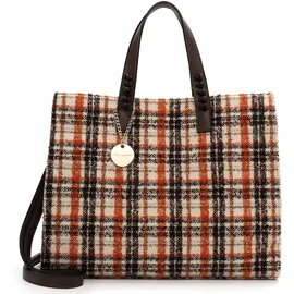 TAMARIS Shopper TAS Gwenda 34173 Damen Handtaschen Karo rust 624 - Einheitsgröße