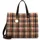 TAMARIS Shopper TAS Gwenda 34173 Damen Handtaschen Karo rust 624 - Einheitsgröße