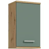 Forte VERIS Hängeschrank 40, moderner Badezimmerschrank, VENOM grün/Artisan-Eiche - Grün/Braun