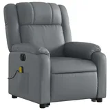 vidaXL Massagesessel mit Aufstehhilfe Elektrisch Kunstleder 95 x 99 x 95 cm Grau