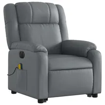 vidaXL Massagesessel mit Aufstehhilfe Elektrisch Kunstleder 95 x 99 x 95 cm Grau