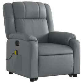 vidaXL Massagesessel mit Aufstehhilfe Elektrisch Kunstleder 95 x 99 x 95 cm Grau