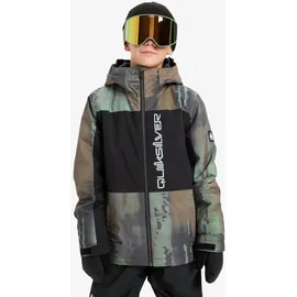 QUIKSILVER Side Hit Block YOUTH JK", Jungen, Gr. 12 bloomfade Dark ivy, - Skijacke M - Years schwarz