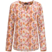 GOLDNER Florale Druckbluse mit V-Ausschnitt orange 42
