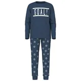 NAME IT Schlafanzug NKMNIGHTSET DARK DENIM FOOTBALL blau 98/104 EU