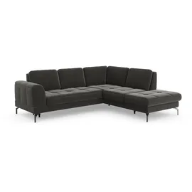 sit&more Ecksofa SIT & MORE "Bendigo L-Form", grau (anthrazit), B:258cm H:87cm T:226cm, Sofas, Ecksofa, inklusive Sitztiefenverstellung, Bodenfreiheit 15 cm, in 2 Fußfarben