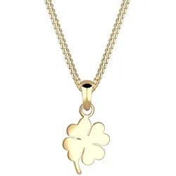 Elli PREMIUM Kleeblatt Glücksbringer Talisman 585 Gelbgold 45 Damen 