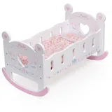 ROBUD Puppenbett aus Holz für 45cm Puppen, Puppenwiege mit Kissen und Decke, geeignet für Kinder ab 3 Jahren.
