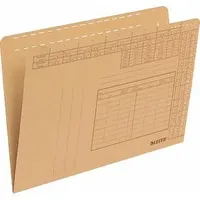 Leitz Einstellmappen 2435 A4 250 g/m2, braun, mit Schlitzstanzung,