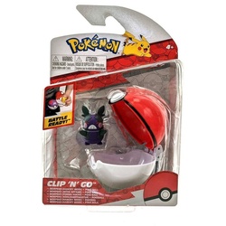 Jazwares Actionfigur Clip'n Go Set Wave 10 (Morpeko (Hangry) + Pokéball) weiß Morpeko (Hangry) + Pokéball