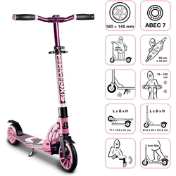 SIX DEGREES Aluminium Scooter Junior 180/145 mm pink EINHEITSGRÖSSE