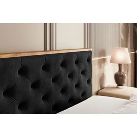 altdecor Boxspringbett 180 x 200 cm H3 Schwarz