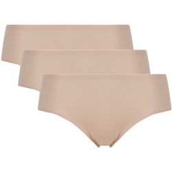 Chantelle Damen Shorty 3er Pack - SoftStretch, nahtlos, unsichtbar, Einheitsgröße Nude 36-44