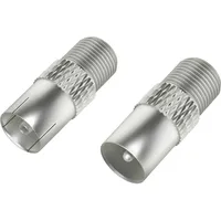 Hama SAT-Adapter-Set F-Kupplung - Koax-Stecker/F-Kupplung - Koax-Kupplung 2 Stk.