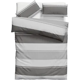 OTTO home Yonne gestreift Grau 135 x 200 cm + 40 x 80 cm
