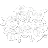 URSUS Transparentpapier Ursus Blanko Masken Abenteuer mit 3D Effekt 6 Stück