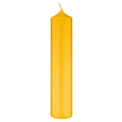 Kopschitz Kerzen Altarkerzen, Kaminkerzen Goldgelb 300 x Ø 80 mm, 4 Stück, Kerzen mit Dornbohrung in RAL Kerzengüte Qualität