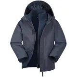 Mountain Warehouse Fell 3 in 1 Wasserabweisende Kinderjacke - Atmungsaktive, Regenjacke für Jungen und Mädchen - Für Spaziergänge, Wanderungen & Outdoor Marine Kinder 98 DE (2-3 Jahre) - 2-3 Jahre