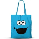 Karactermania Krümelmonster Face-FAN Einkaufstasche Blau 33 x 40 cm