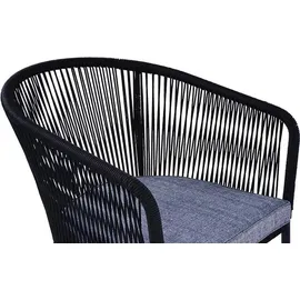 Estexo Gartenstuhl Lounge Stuhl 2er Set Gartensessel 56 x 76 x 56 cm schwarz